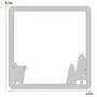 LZBRDY 4.2 Inch Square Frame with Christmas Tree Deer Metal Cutting Dies Background Decor Die Cuts