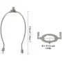 TooToo Star Lamp Shade Harp Holder and Light Base UNO Fitter Adapter Converter Finial Set, Detachable Parts (Silver, E27 Adapter, 9.5 inch)