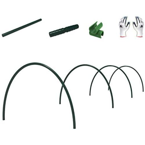 Gardzen DIY Hoops Grow Tunnel Mini Greenhouse, Garden Support Frame