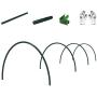 Gardzen DIY Hoops Grow Tunnel Mini Greenhouse, Garden Support Frame