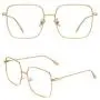 Slocyclub Oversized Blue Light Blocking Glasses for Women Men Non Prescription Metal Square Computer Glasses