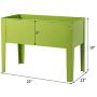 Giantex Raised Garden Bed, Elevated Planter, Metal Plant Box with Legs, Standing Garden Stand, Indoor and Outdoor Grow Container for Vegetables and Flowers (25'' L x13W x18 H)