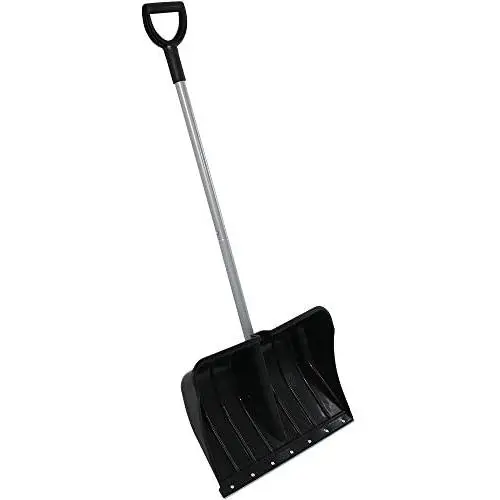 CASL Brands Aluminum Snow Shovel with D-Grip Handle and Heavy-Duty Metal Wear Strip - Adjustable Powder-Coated Steel Handle with Plastic Grip - 22-Inch Blade - Black CASL Brands Aluminum Snow Shovel with D-Grip Handle and Heavy-Duty Metal Wear Strip - Adjustable Powder-Coated Steel Handle with Plastic Grip - 22-Inch Blade - Black