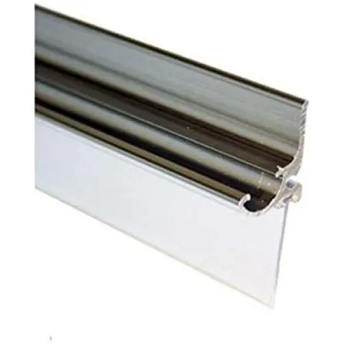 Chrome Framed Shower Door Replacement Drip Rail with Vinyl Sweep - 32'' Long