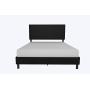 DHP Janford Upholstered Bed with Chic Design | Full | Black Faux Leather