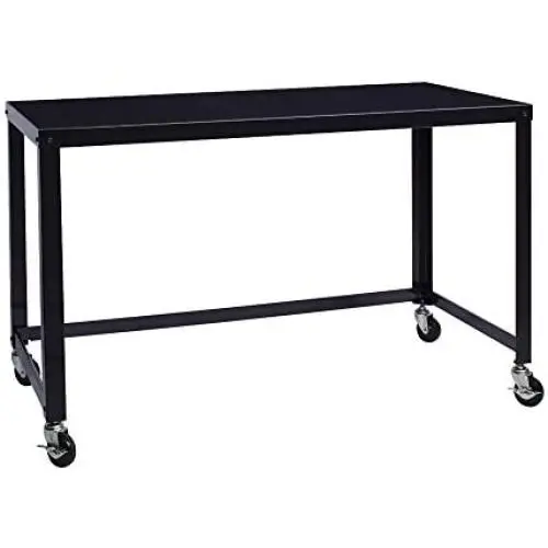 Office Dimensions 21647 Black RTA 48'' Wide Mobile Metal Desk Workstation Home Office Collection, 29.5'' x 48'' x 24'' Office Dimensions 21647 Black RTA 48'' Wide Mobile Metal Desk Workstation Home Office Collection, 29.5'' x 48'' x 24''