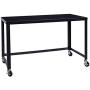Office Dimensions 21647 Black RTA 48'' Wide Mobile Metal Desk Workstation Home Office Collection, 29.5'' x 48'' x 24''