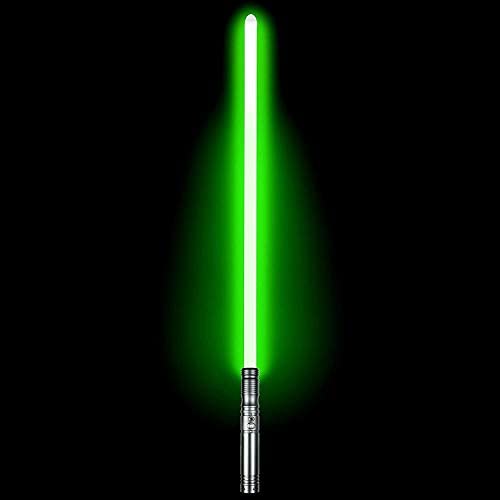 Duel Light Saber - RGB Multiple Colors Metal Hilt Force FX Lightsaber with 6 Sound Fonts, LED Rechargeable Light Sabers for Adults and Kids (Gun)