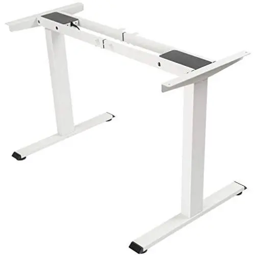 Electric Stand up Desk Frame - FEZIBO Dual Motor and Cable Management Rack Height Adjustable Sit Stand Standing Desk Base Workstation, White (Frame Only) Electric Stand up Desk Frame - FEZIBO Dual Motor and Cable Management Rack Height Adjustable Sit Stand Standing Desk Base Workstation, White (Frame Only)