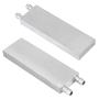 Water Cooling Block, Aluminum Radiator Liquid Water Cooler Heat Sink for PC Laptop/Applicable to Computer CPU Graphics Heatsink/White(40 x 200 x 12mm)