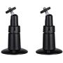 Wasserstein Adjustable Metal Mount with Universal Screw Compatible with Wyze Cam - Extra Flexibility for Your Wyze Cam (2 Pack, Black)