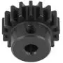 Dilwe RC Motor Gear, Steel Metal Motor Pinion Gear 17T 0.8 Module for HIMOTO E10MTL/E10MT/E10BP 1/10 RC Car Part(Black)