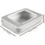 Goodma 8 Pieces Small Rectangular Metal Empty Hinged Tins Home Storage Containers Organizer Mini Box with Clear Window Lid, 3.94 x 2.76 x 0.79 inch (Silver) Goodma 8 Pieces Small Rectangular Metal Empty Hinged Tins Home Storage Containers Organizer Mini Box with Clear Window Lid, 3.94 x 2.76 x 0.79 inch (Silver)