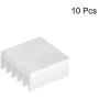 uxcell Electronics Cooler Heatsink for MOS GPU IC Chip Silver 15 x 15 x 6.5 mm 10pcs