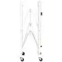 Origami Rack 3 Tier Foldable Storage Rolling Cart Metal Wire Organizer Shelves | Small Portable Pre-Assembled with wheels | 29'' W x 13'' D x 35.5'' H | R3 Series White