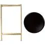Kate and Laurel Celia Round Metal Foldable Tray Accent Table, Black with Gold Base Kate and Laurel Celia Round Metal Foldable Tray Accent Table, Black with Gold Base