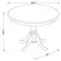 East West Furniture ANT-LWH-TP Amazing Dinner Table - Linen White Table Top Surface and Linen White Finish legs Solid Wood Frame Dining Table