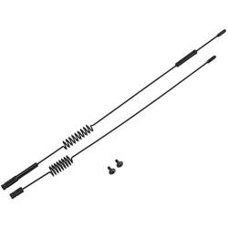 2Pcs RC Antenna, Black Metal Decoration Accessory Parts Simulation Antenna for Traxxas TRX-4 RC Crawler Car