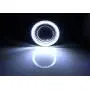 iJDMTOY 3-Inch Projector Fog Light Kit w/ 40-SMD Xenon White LED Halo Ring Angle Rings, Universal Fit With Car SUV Truck ATV RV, etc