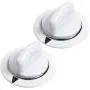 Unbreakable WE1M654 Dryer Heavy Duty Timer Knob with Metal Ring Replacement Part by Blue Stars - Exact Fit for GE & Hotpoint Dryers - Replaces AP3995098 WE01M0443 WE1M443 - Pack of 2