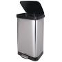 Glad Stainless Steel Step Trash Can with Clorox Odor Protection | Large Metal Kitchen Garbage Bin with Soft Close Lid, Foot Pedal and Waste Bag Roll Holder, 20 Gallon