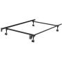 Kings Brand Furniture - Heavy Duty Metal Twin Size Bed Frame with Rug Rollers & Locking Wheels