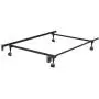Kings Brand Furniture - Heavy Duty Metal Twin Size Bed Frame with Rug Rollers & Locking Wheels Kings Brand Furniture - Heavy Duty Metal Twin Size Bed Frame with Rug Rollers & Locking Wheels