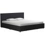Novogratz Kelly Upholstered Storage Platform Bed - King (Dark Gray Linen)