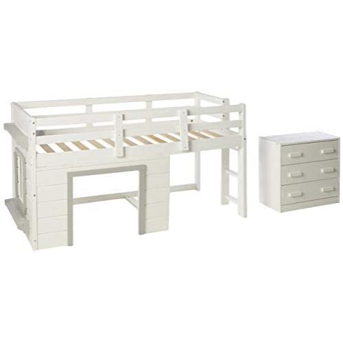 DONCO Twin Sweet Dreams LOW LOFT, White/Grey