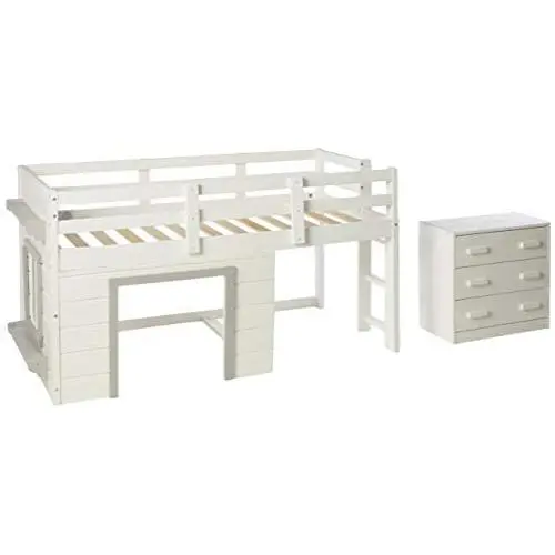 DONCO Twin Sweet Dreams LOW LOFT, White/Grey DONCO Twin Sweet Dreams LOW LOFT, White/Grey