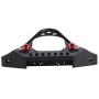 Zouminy RC Car Metal Front Bumper with 2 LED Lights for Traxxas T RX-4 1/10 Scale Crawler (Black)