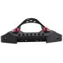 Zouminy RC Car Metal Front Bumper with 2 LED Lights for Traxxas T RX-4 1/10 Scale Crawler (Black)