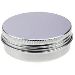 LJY 24 Pieces Round Aluminum Cans Screw Lid Metal Tins Jars Empty Slip Slide Containers (2 oz)