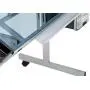 SD Studio Designs Studio Designs 2 Piece Vision Modern Metal Hobby, Craft, Drawing, Drafting Table, Mobile Desk with 40.75'' W x 25.75'' D Angle Adjustable Top in Silver/Blue Glass SD Studio Designs Studio Designs 2 Piece Vision Modern Metal Hobby, Craft, Drawing, Drafting Table, Mobile Desk with 40.75'' W x 25.75'' D Angle Adjustable Top in Silver/Blue Glass