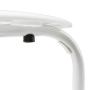 Norwood Commercial Furniture White Stacking Stool Set - Stackable Nesting Stools/Chairs for Kids and Adults - Flexible Seating for Home, Office, Classrooms - Plastic/Metal 17.75'' (Pack of 5)