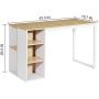 Office Computer Writing Desk with Storage Large Work Desk with 5 Shelves Students Study Table Modern Wood Home PC Laptop Table with Metal Legs White Furniture Sets(43.3 x 19.7 x 29.5 inches) Office Computer Writing Desk with Storage Large Work Desk with 5 Shelves Students Study Table Modern Wood Home PC Laptop Table with Metal Legs White Furniture Sets(43.3 x 19.7 x 29.5 inches)