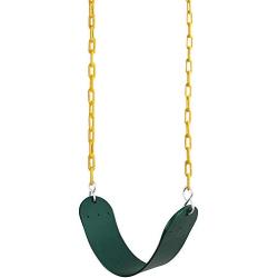 E EVERKING Heavy Duty Swings Seat with 66'' Chain Plastic Coated，Playground Swing Set Accessories Replacement with Snap Hooks，250 LB Weight Limit