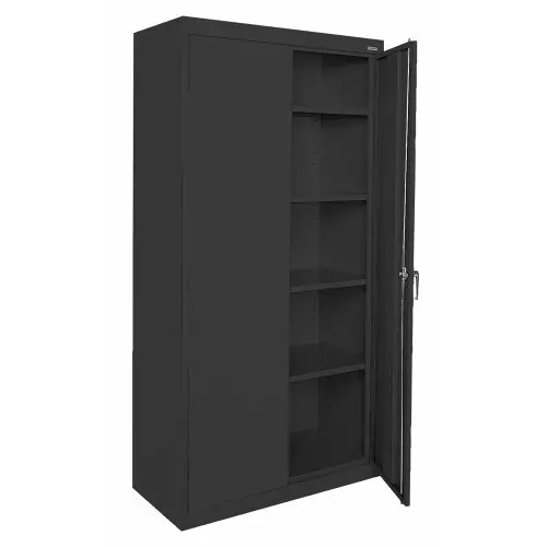 Sandusky Lee CA41361872-09, Welded Steel Classic Storage Cabinet, 4 Adjustable Shelves, Locking Swing-Out Doors, 72'' Height x 36'' Width x 18'' Depth, Black Sandusky Lee CA41361872-09, Welded Steel Classic Storage Cabinet, 4 Adjustable Shelves, Locking Swing-Out Doors, 72'' Height x 36'' Width x 18'' Depth, Black