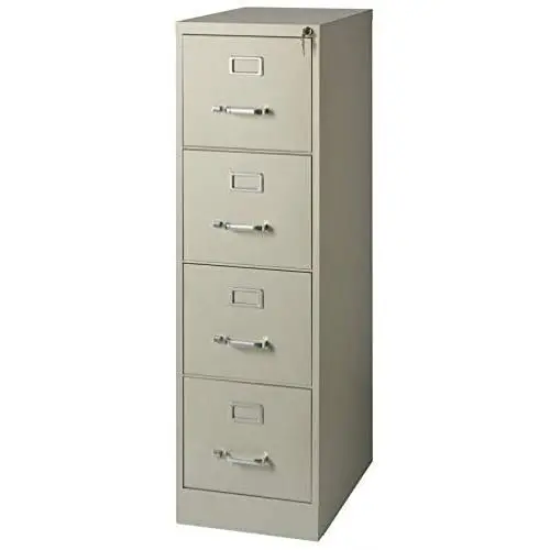 Scranton and Co 22'' Deep 4 Drawer Letter File Cabinet in Putty, Fully Assembled Scranton and Co 22'' Deep 4 Drawer Letter File Cabinet in Putty, Fully Assembled