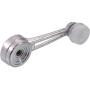 Window Crank compatible with Ford F-Series 73-79/Bronco 80-86 Front Chrome Body-White Knob Metal Set of 2