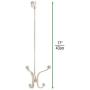 mDesign Metal Modern Long Easy Reach Over The Door Storage Organizer Rack - Hang Coats, Hoodies, Jackets, Hats, Scarves, Purses, Leashes, Towels, Robes, Clothing - 4 Hooks, 2 Pack - Satin