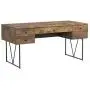 Analiese 4-Drawer Writing Desk Antique Nutmeg and Black Analiese 4-Drawer Writing Desk Antique Nutmeg and Black
