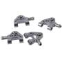 Facibom Metal Upgraded Parts Steering Cup Swing Arm Shock Absorber Plate Set for P929 P939 K969 K979 K989 K999 1/28 RC Car,Grey