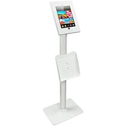 Mount-It! Anti-Theft iPad Floor Stand | Contact-Less iPad Floor Kiosk | Adjustable Locking iPad Floor Mount with Document Tray for iPad 9.7 (MI-3770W)