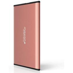 Maxone 250GB Ultra Slim Portable External Hard Drive HDD USB 3.0 for PC, Mac, Laptop, PS4, Xbox one - Rose Pink