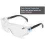 Gateway Safety 6980 Cover2 Safety Glasses Protective Eye Wear - Over-The-Glass (OTG), Clear Lens, Black Temple