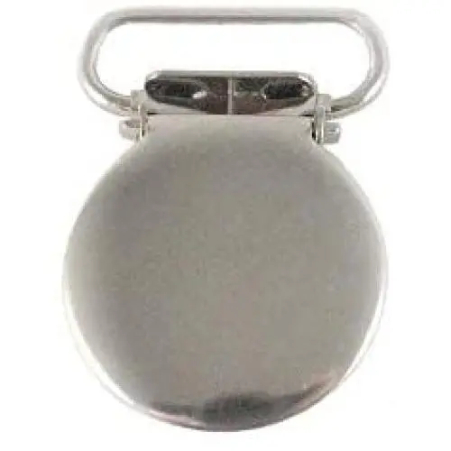 10 Round Face Metal 3/4'' Suspender/Pacifier Clips - w/ Rectangle Inserts 10 Round Face Metal 3/4'' Suspender/Pacifier Clips - w/ Rectangle Inserts