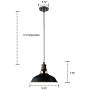 CLAXY Ecopower Industrial Metal Barn Pendant Light 3 Pack