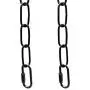ECUDIS 20 Feet Black Pendant Light Fixture Chain, Lighting Hanging Chain Extension with Connection Locks, Heavy Duty Lighting Chain Replacement for Chandelier, Plants, Fruit Basket (Black Finish)