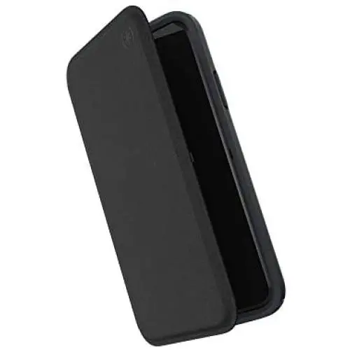 Speck Products Presidio Folio iPhone Xs/iPhone X Case, Heathered Black/Black/Slate Grey